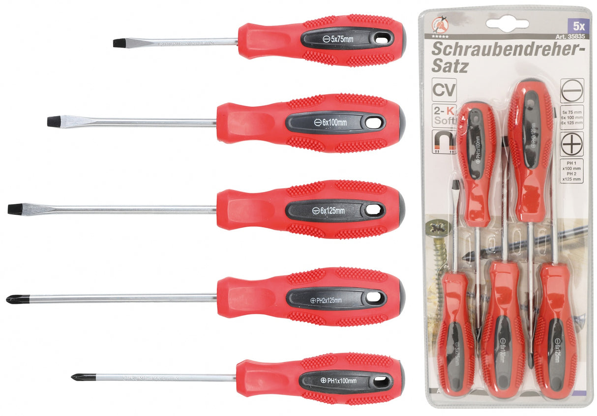 SCREWDRIVER SET | SLOT SL / CROSS SLOT | 5 PCS. (35835)