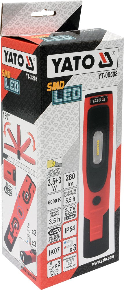 WORK LAMP RECHARGEABLE | SMD LED 3.5W + 3W (YT-08508)