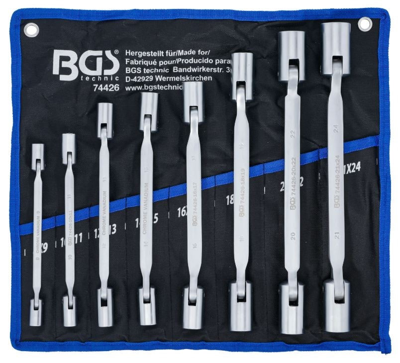DOUBLE-ENDED FLEXI SOCKET SPANNER SET | 8 - 24 MM | 8 PCS (74426)