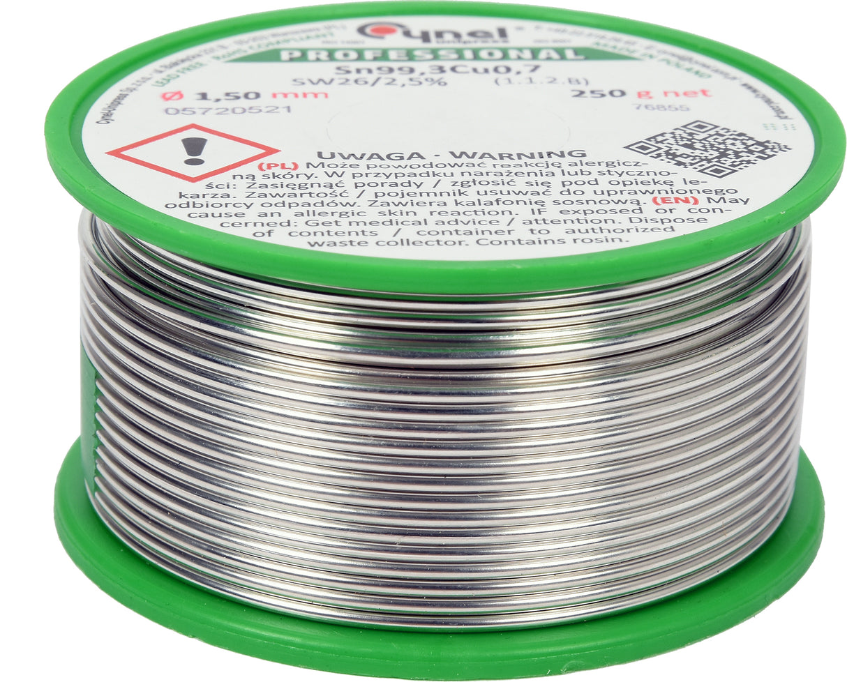 LEAD FREE SOLDER 1.5MM 250G (76855)