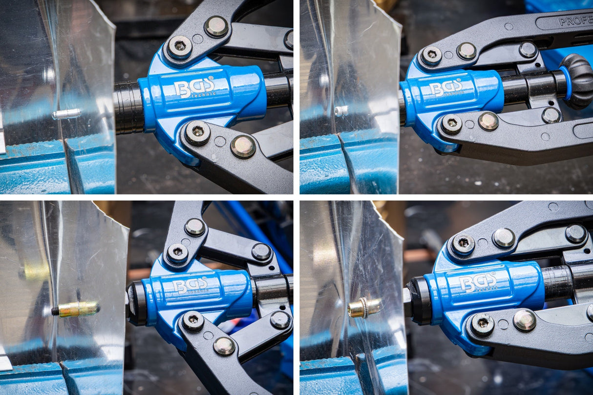 LONG-ARM RIVETER SET FOR BLIND AND THREADED RIVETS | M4–M12 | 90 PARTS (74579)