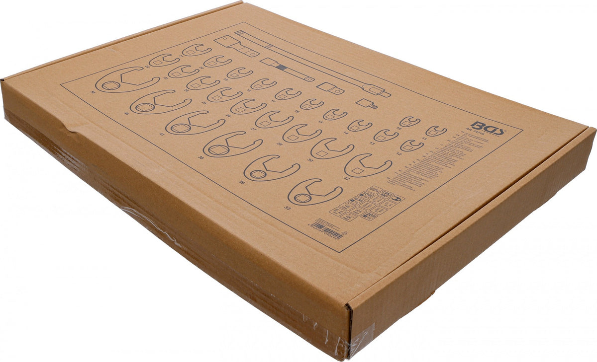 TOOL TRAY 3/3: SIDE SPANNERS | | 10 MM (3/8"), 12.5 MM (1/2"), 20 MM (3/4") DRIVE | 10 - 50 MM | 32 PCS (74716)