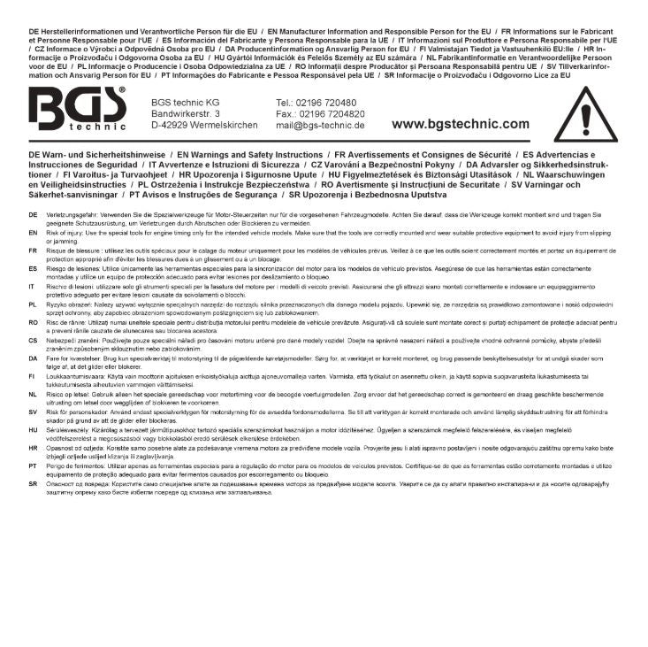 ENGINE LOCKING SET | PSA 1.0L, 1.2L (Tooth Belt in Oil) (74776)