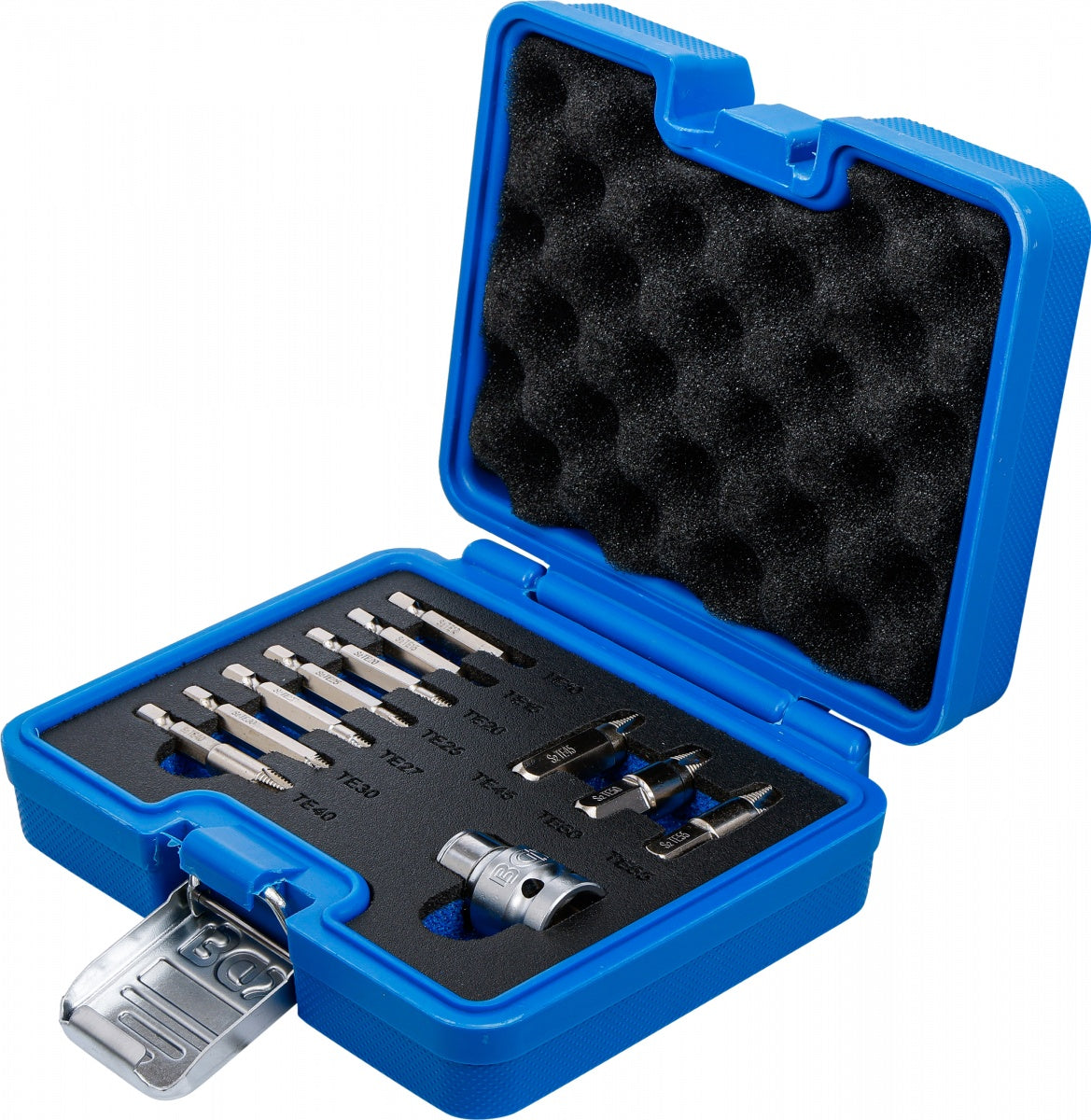 BROKEN / DAMAGED TORX (T-STAR) SCREW EXTRACTOR SET | T10–T55 | 11 PCS. (74785)