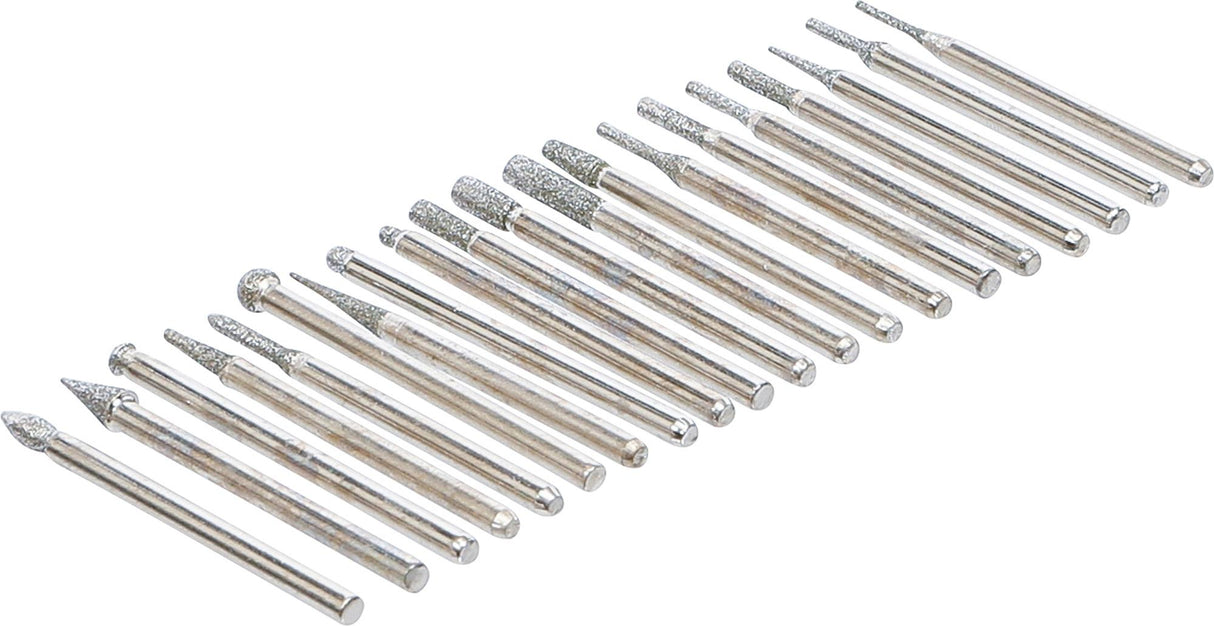 DIAMOND-COATED GRINDING AND MILLING DRILL BIT SET | 20 PCS. (1607)