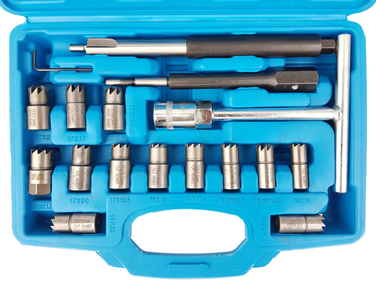 DIESEL INJECTOR SEAT REAMERS | 17 PCS. (DSC17)