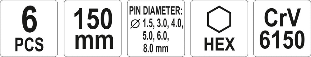 PIN PUNCH SET 6PCS (YT-47121)