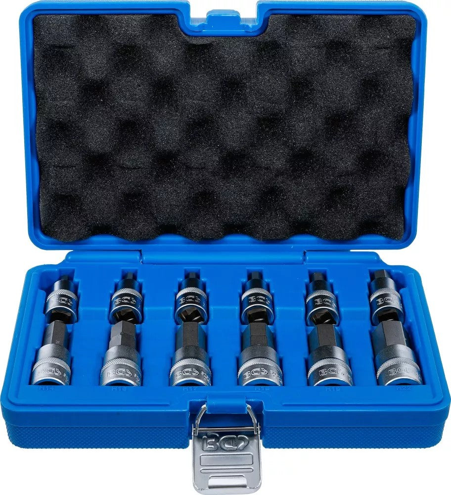 BIT SOCKET SET | 12.5 MM (1/2") DRIVE | INTERNAL HEXAGON 5 - 22 MM | 12 PCS. (5052)