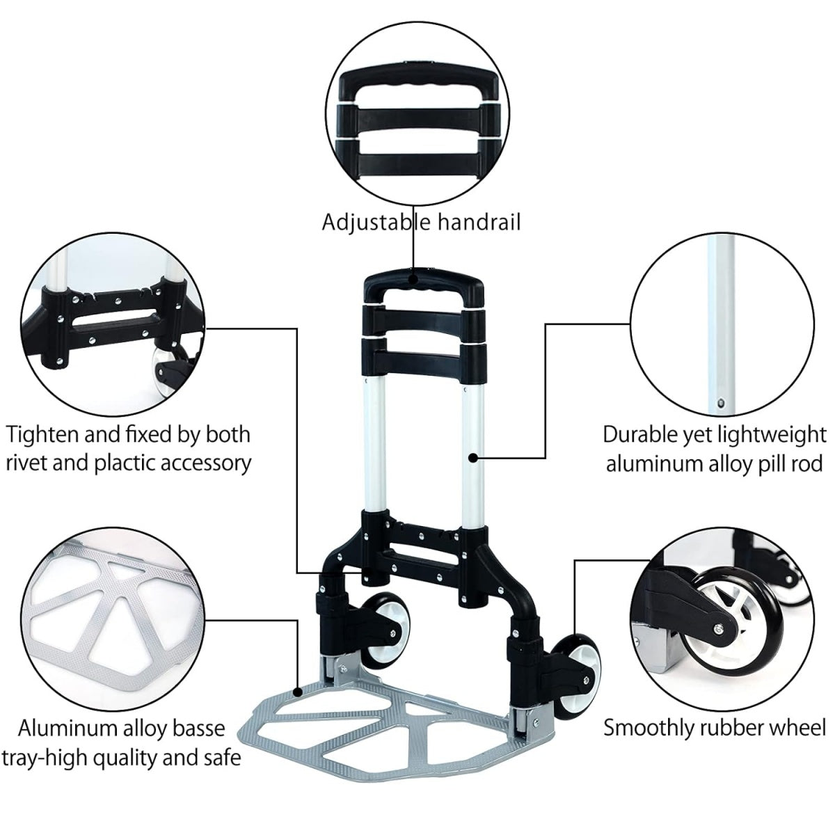 TRANSPORT TROLLEY ALUMINUM / FOLDABLE | 70 KG (RA-60A)
