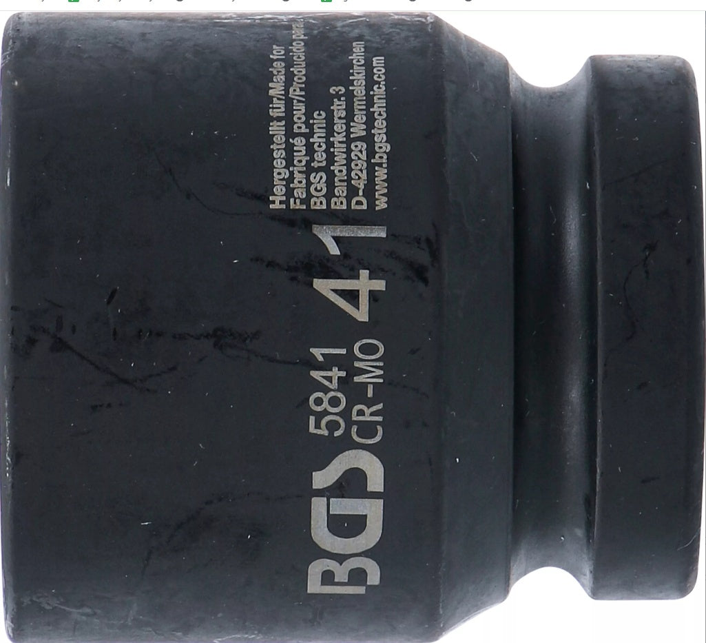 IMPACT SOCKET, HEXAGON | 25 MM (1") DRIVE | 41 MM (5841)