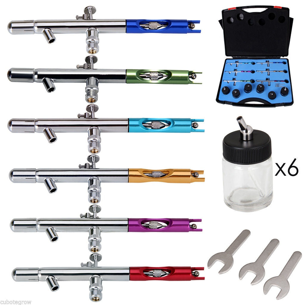 PROFESSIONAL AIRBRUSH SET 12 PCS. (6+6) (ABS12)