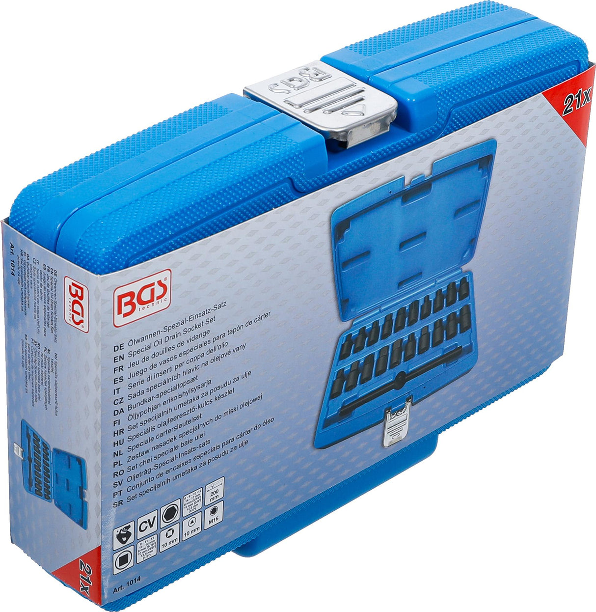 SPECIAL OIL DRAIN SOCKET SET | 10 MM (3/8") | 21 PCS. (1014)
