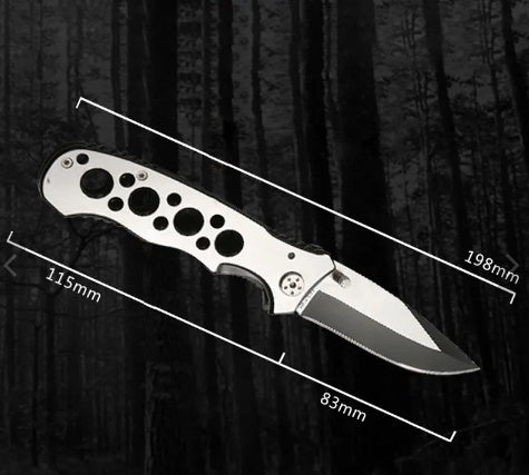 FOLDING KNIFE | BLACK BLADE EDGE FINISH | 20 CM (FK8A)