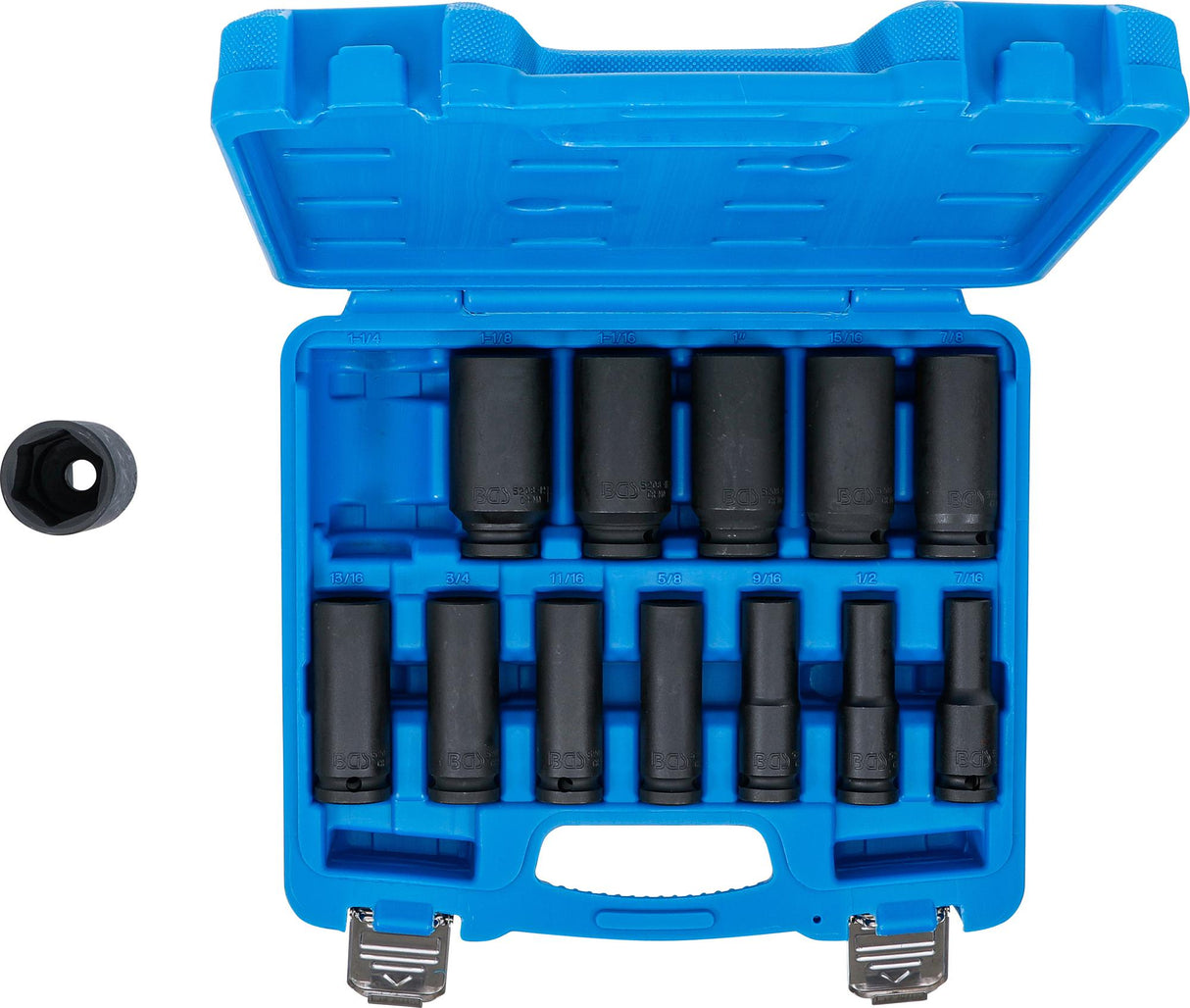 IMPACT SOCKET SET, HEXAGON, DEEP | 12.5 MM (1/2") DRIVE | INCH SIZES | 13 PCS. (5208)