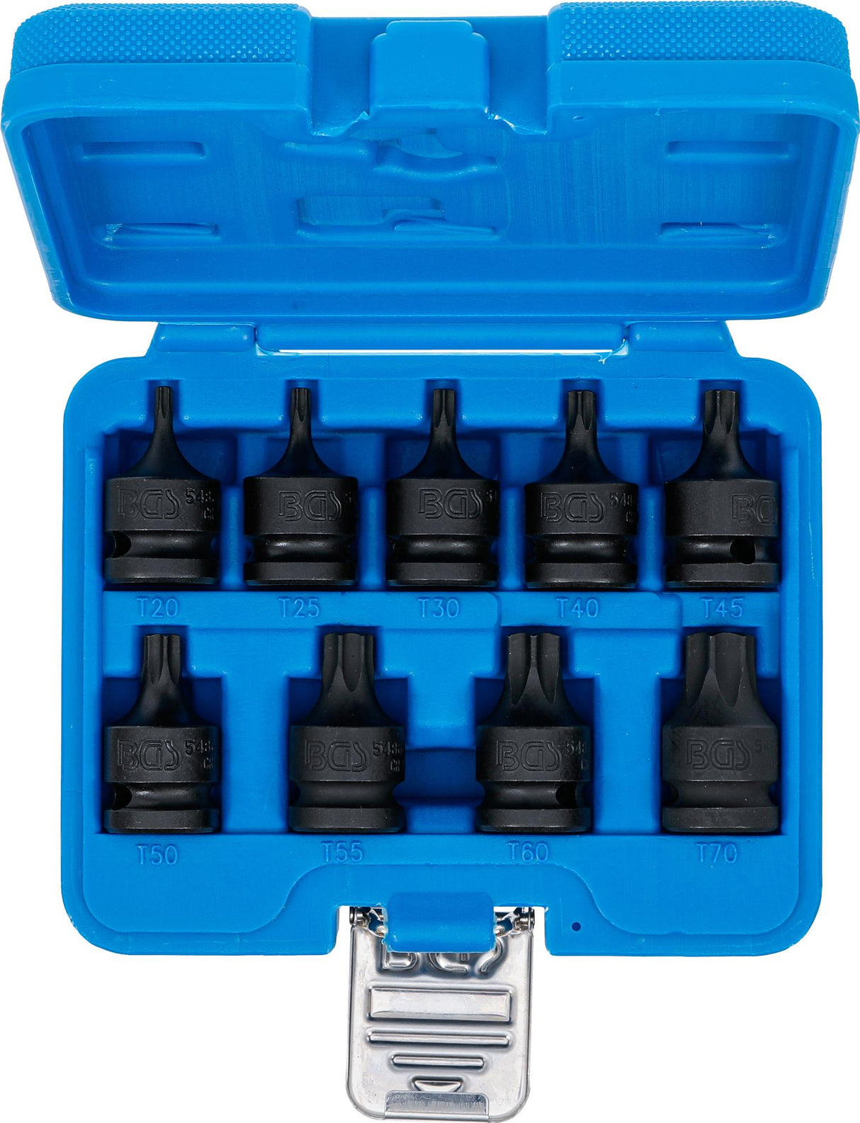 IMPACT BIT SOCKET SET | 12.5 MM (1/2") DRIVE | T-STAR (FOR TORX) T20 - T70 | 9 PCS. (5486)