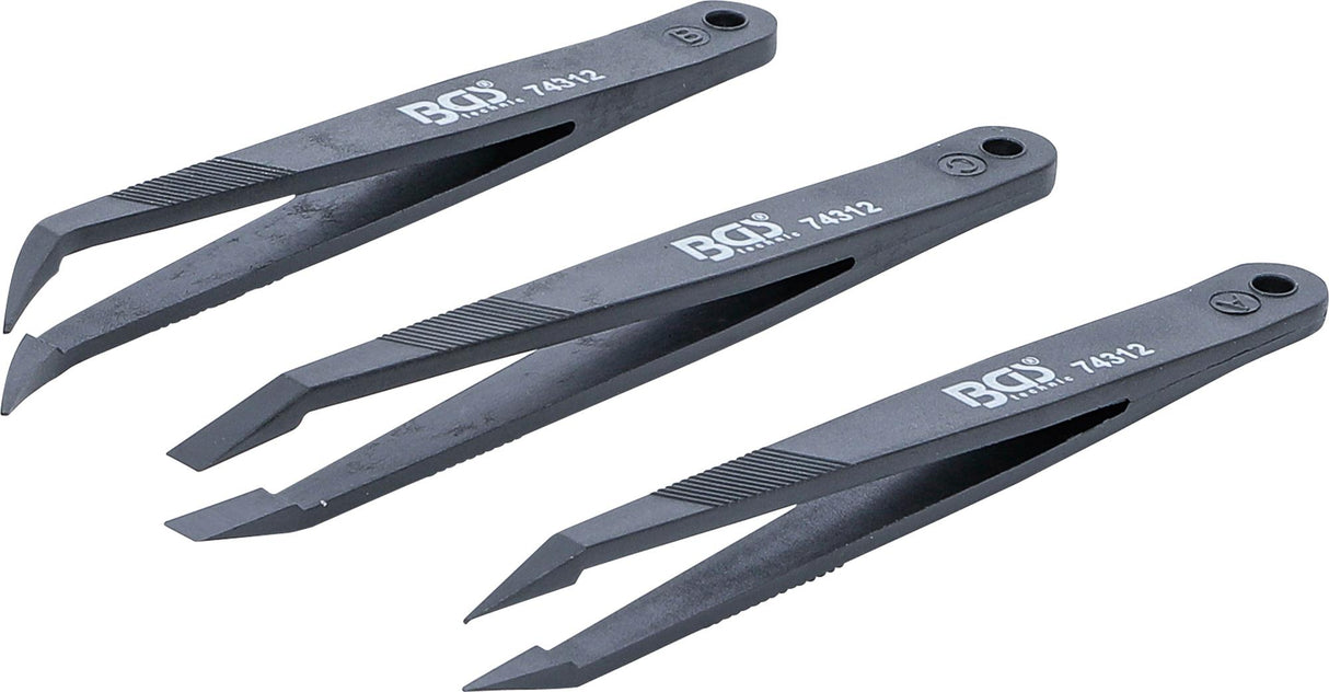 PLASTIC TWEEZERS SET | 3 PCS. (74312)