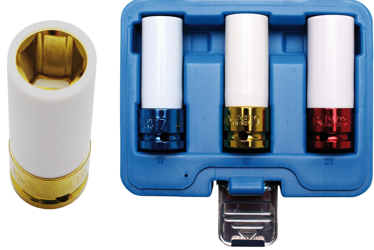 PROTECTIVE IMPACT SOCKET SET | 12.5 MM (1/2") DRIVE | 17 / 19 / 21 MM | 3 PCS. (7200)