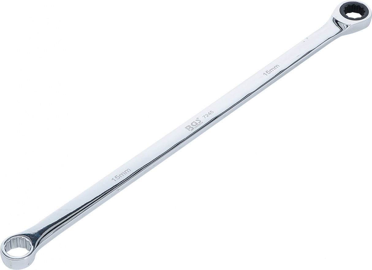 RATCHET RING WRENCH AND RING SPANNER | EXTRA LONG | 15 MM (7245)