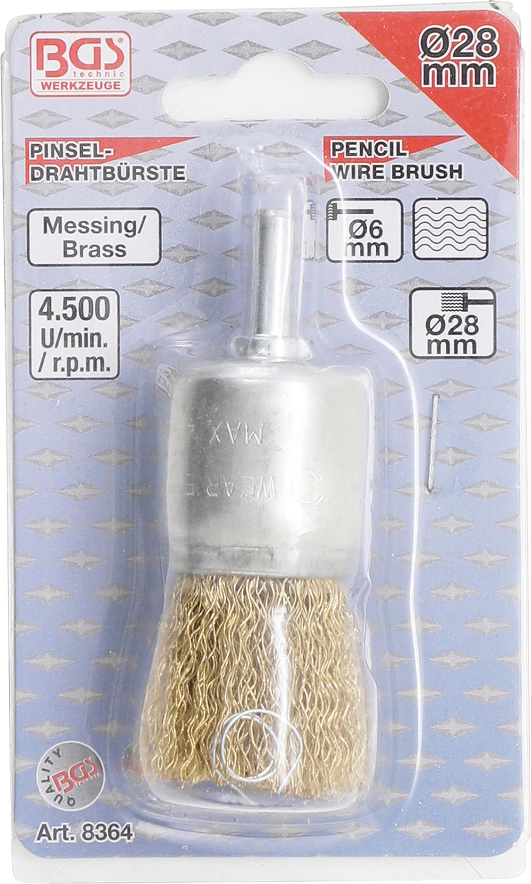STEEL WIRE BRUSH | BRASS COATED | Ø 25 MM (8364)