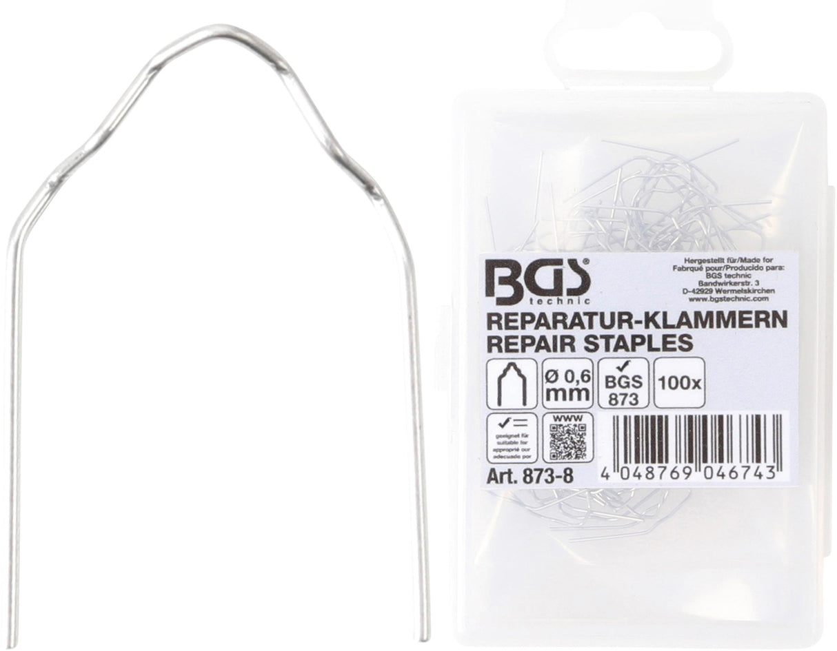 REPAIR STAPLES | V-TYPE | Ø 0.6 MM | 100 PCS. (873-8)