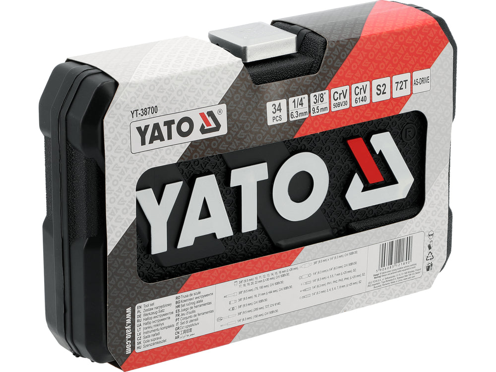 TOOL SET 1/4", 3/8" 34PCS (YT-38700)