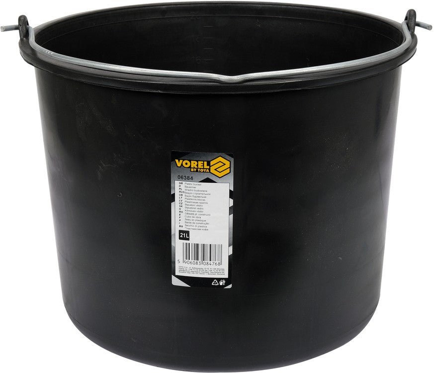 BLACK CONSTRUCTION BUCKET | 21L (06384)