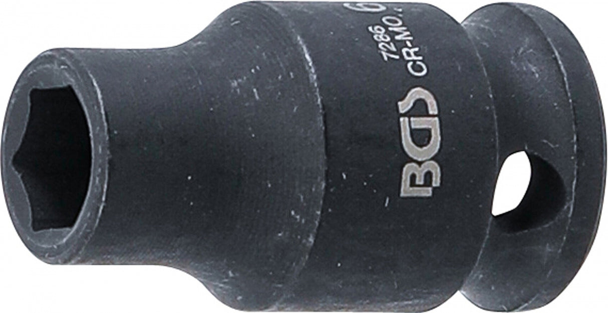 IMPACT SOCKET, HEXAGON | 6.3 MM (1/4") DRIVE | 6 MM (7286)