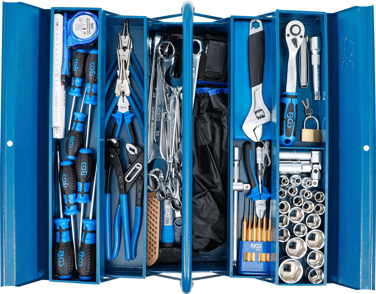 METAL TOOL BOX INCL. TOOL ASSORTMENT | 137 PCS. (3340)