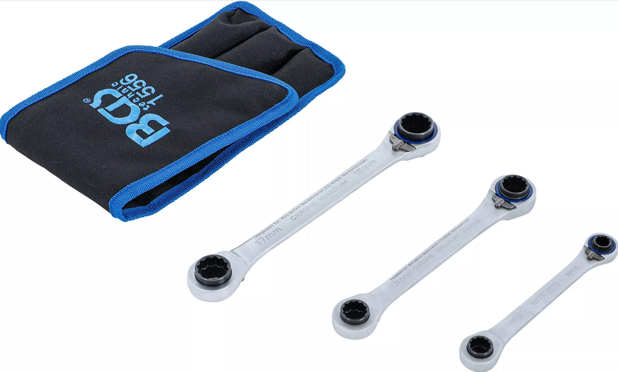 RATCHET RING SPANNER SET | REVERSIBLE | "4-IN-1" | 3 PCS. (1556)