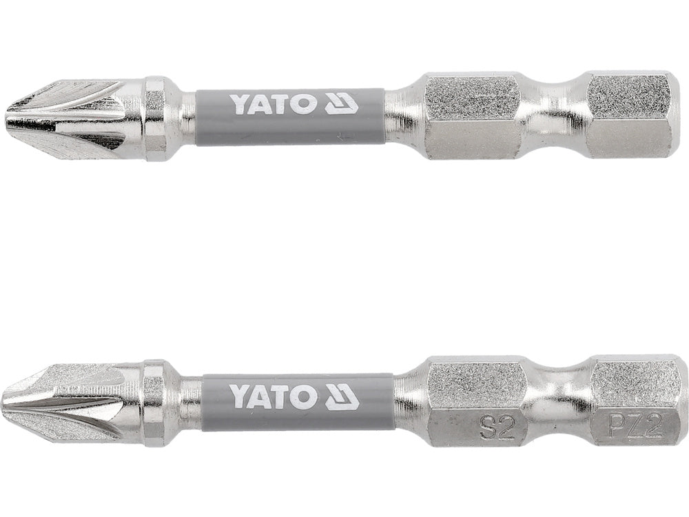 SCREWDRIVER BITS 1/4 50MM PZ2 2 PCS NI (YT-78024)