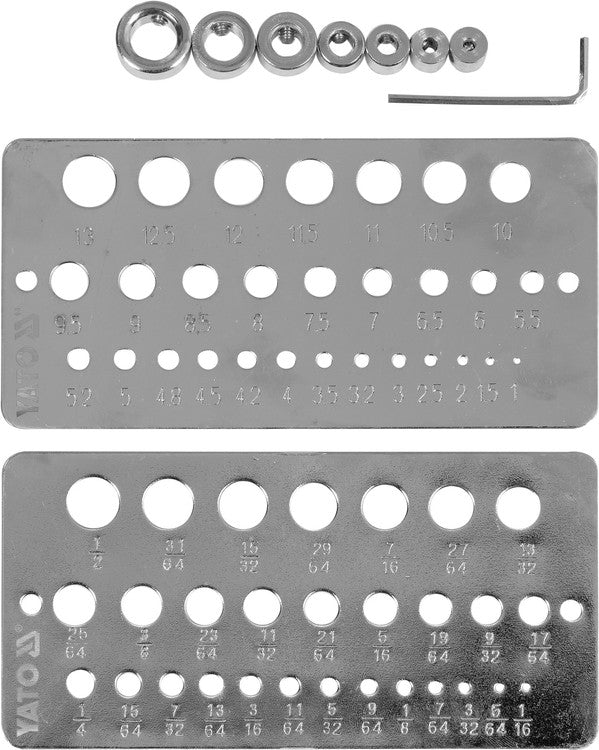 10 PCS. DRILL GUAGE & DEPTH STOP SET (YT-44095)