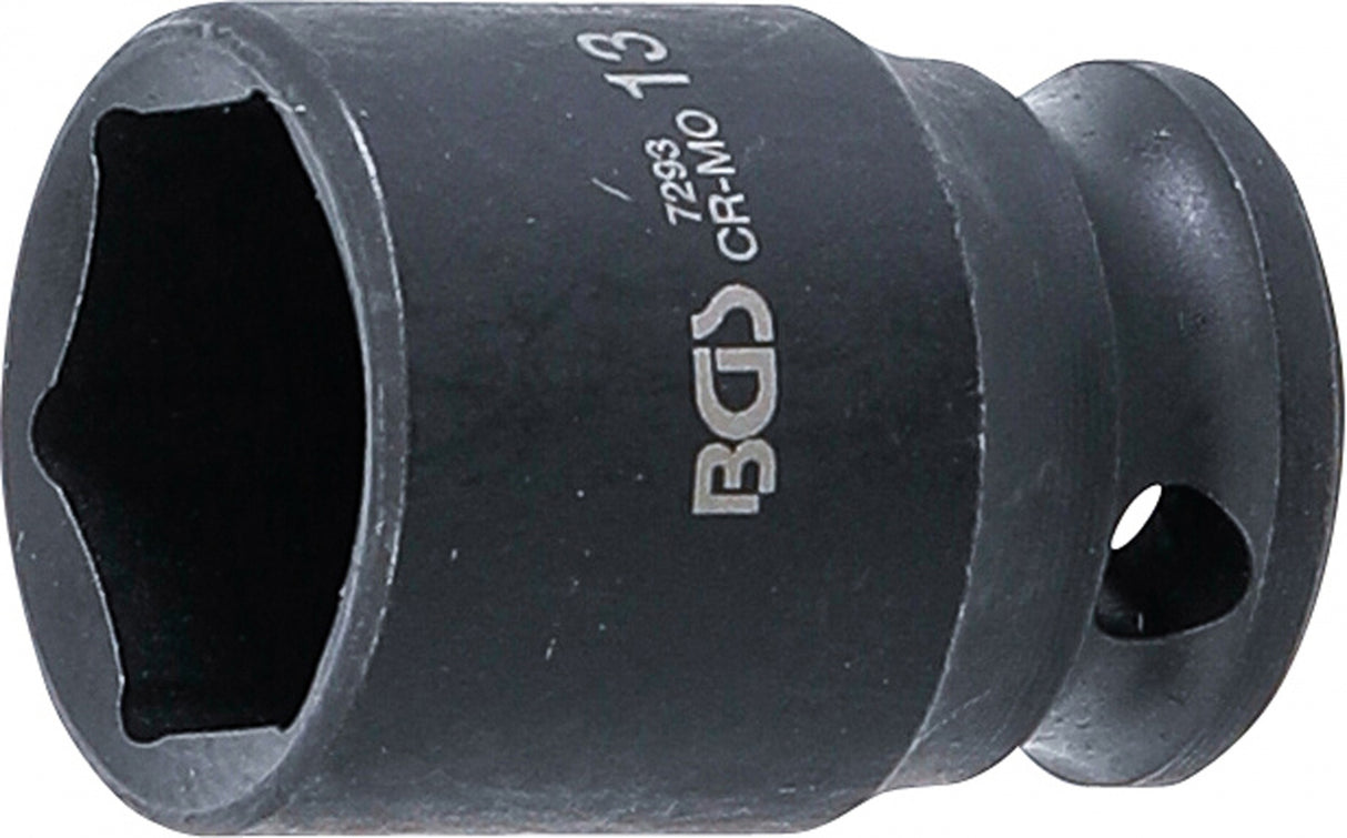 IMPACT SOCKET, HEXAGON | 6.3 MM (1/4") DRIVE | 13 MM (7293)
