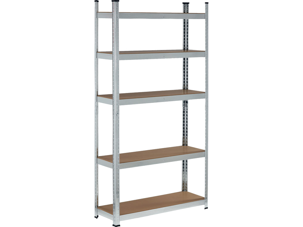 GALVANIZED STORAGE SHELF | 5 SHELVES | HDF BOARDS | 180 X 90 X 40 CM (78485)
