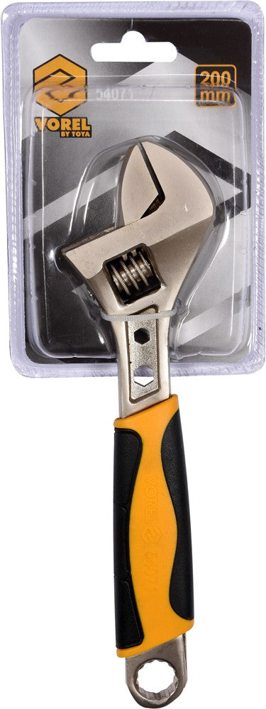 ADJUSTABLE WRENCH 200MM W/PLASTIC HANDLE (54071)
