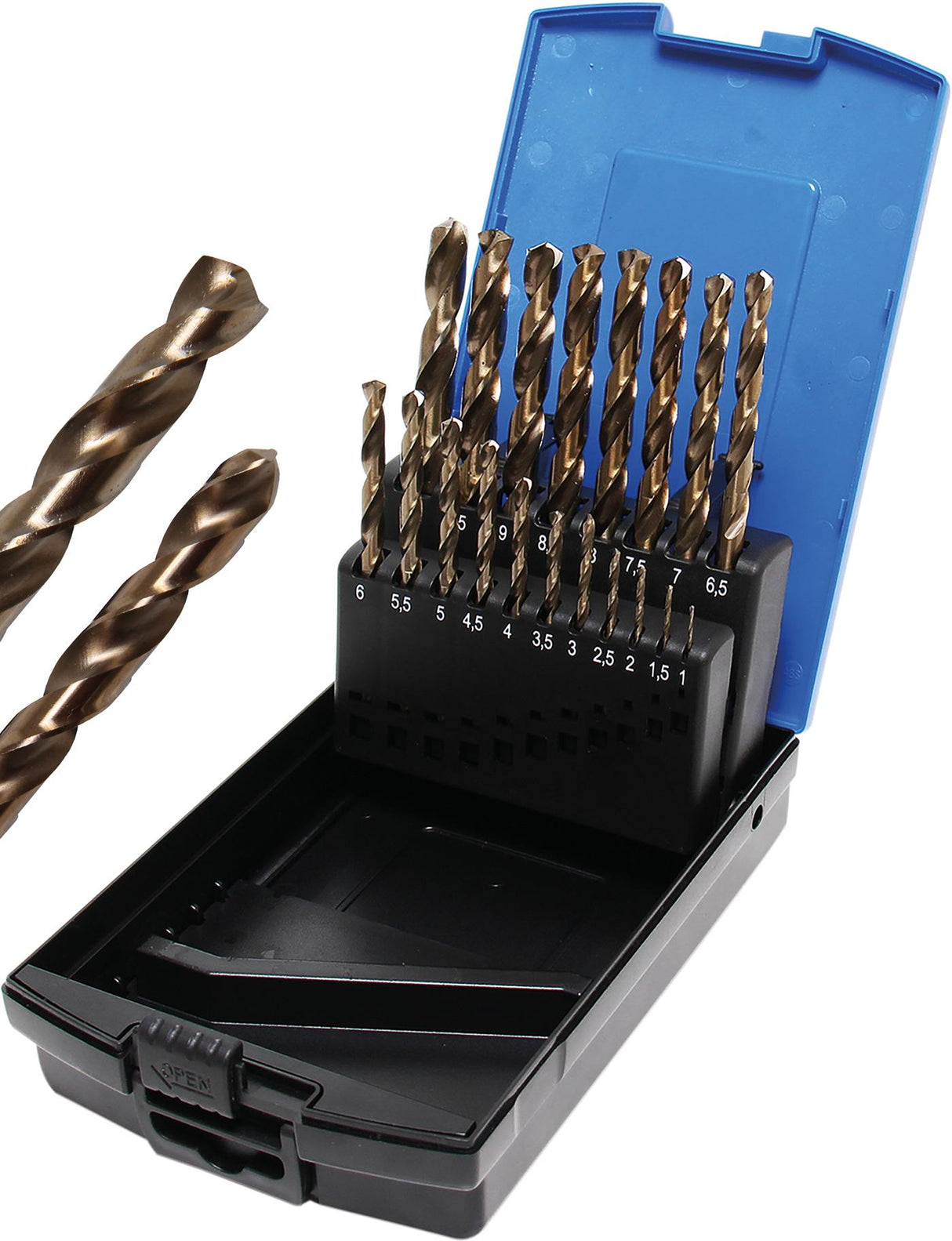 TWIST DRILL SET | HSS-G M35 COBALT STEEL | 1 - 10 MM | 19 PCS. (9297)