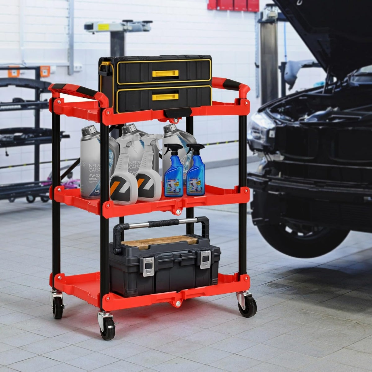 FOLDABLE WORKSHOP TROLLEY | 3-TIER (CX314)