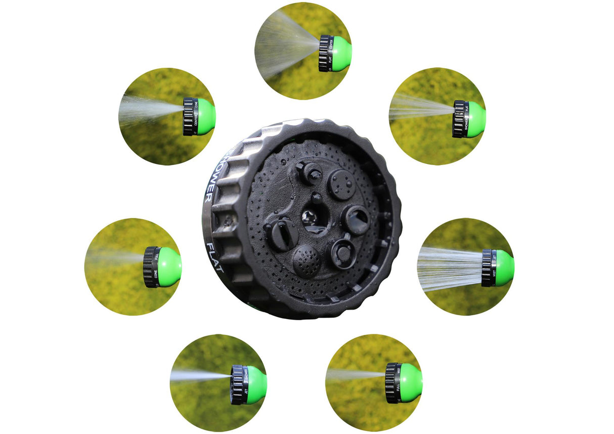 WATER HOSE | TEXTILE | FLEXIBLE | WITH GARDEN HAND SHOWER WITH 7 FUNCTIONS | 7,5 - 22 M (70904)