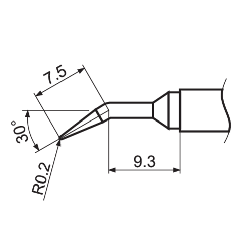 T12 SOLDERING IRON TIP, TIP TYPE: JL02 (YT-82492)