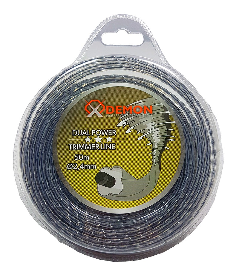 TRIMMER LINE FOR GRASS | BRAIDED / REINFORCED / TWISTED | 2.4 MM X 50 M (M830841)