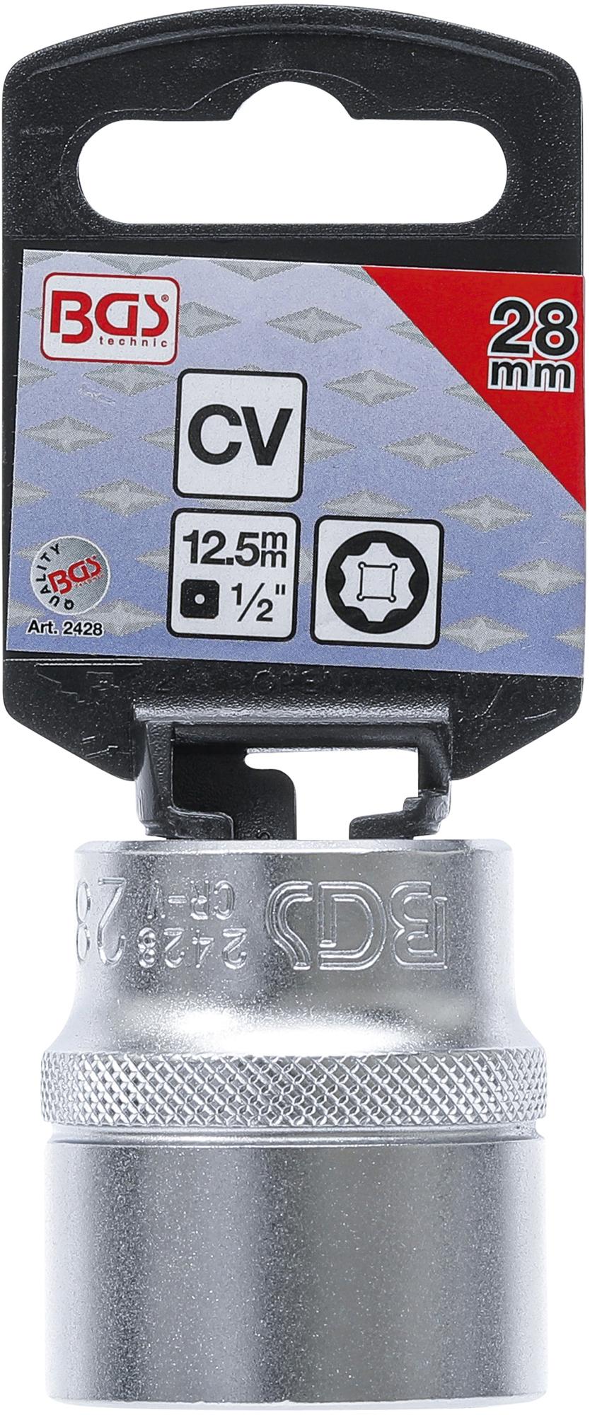 SOCKET, SUPER LOCK | 12.5 MM (1/2") DRIVE | 28 MM (2428)