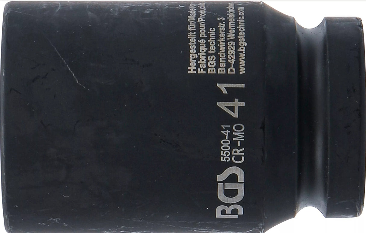 IMPACT SOCKET HEXAGON, DEEP | 25 MM (1") DRIVE | 41 MM (5500-41)