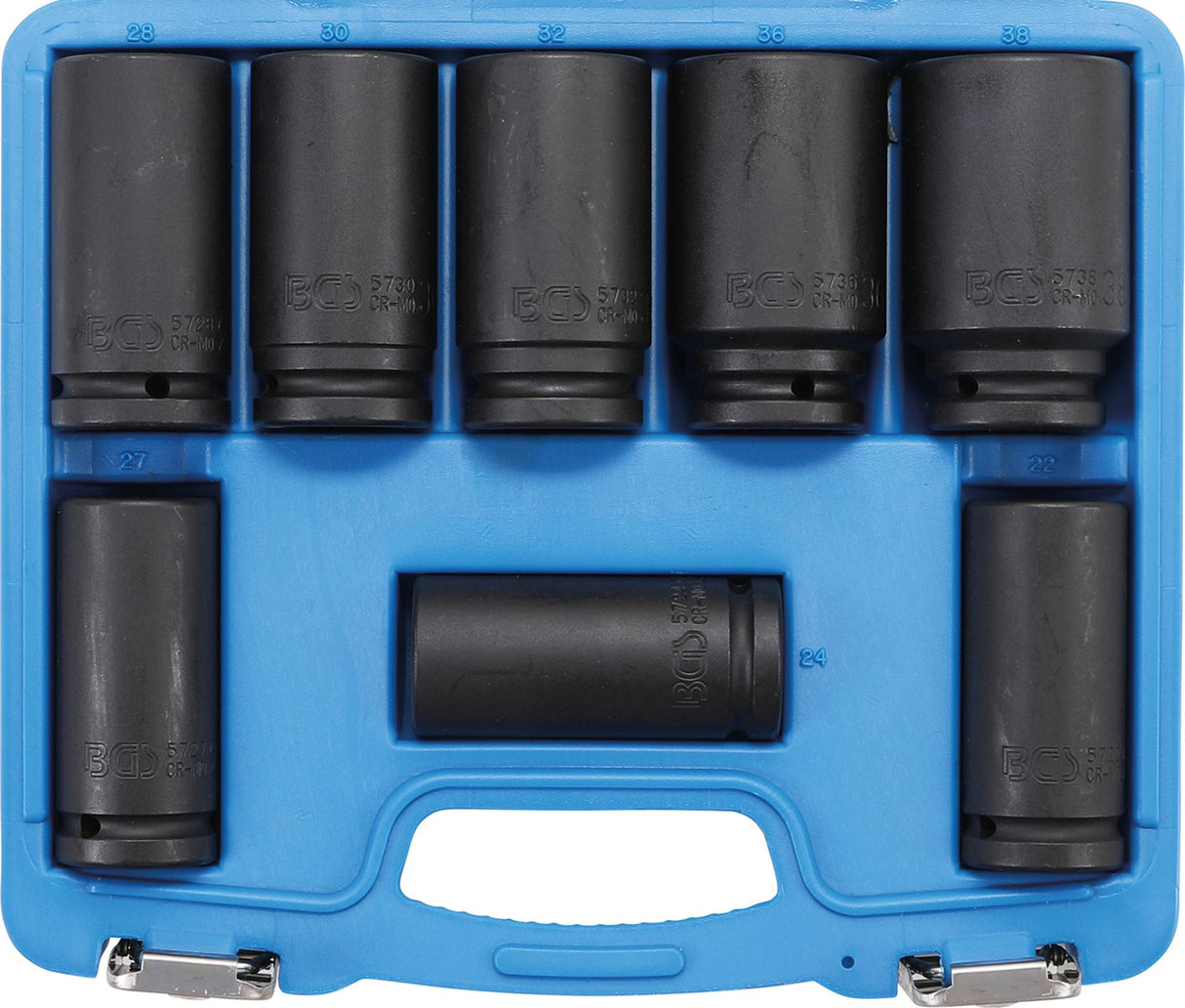 IMPACT SOCKET SET, EXTRA DEEP | 20 MM (3/4") DRIVE | 22 - 38 MM | 8 PCS. (5241)