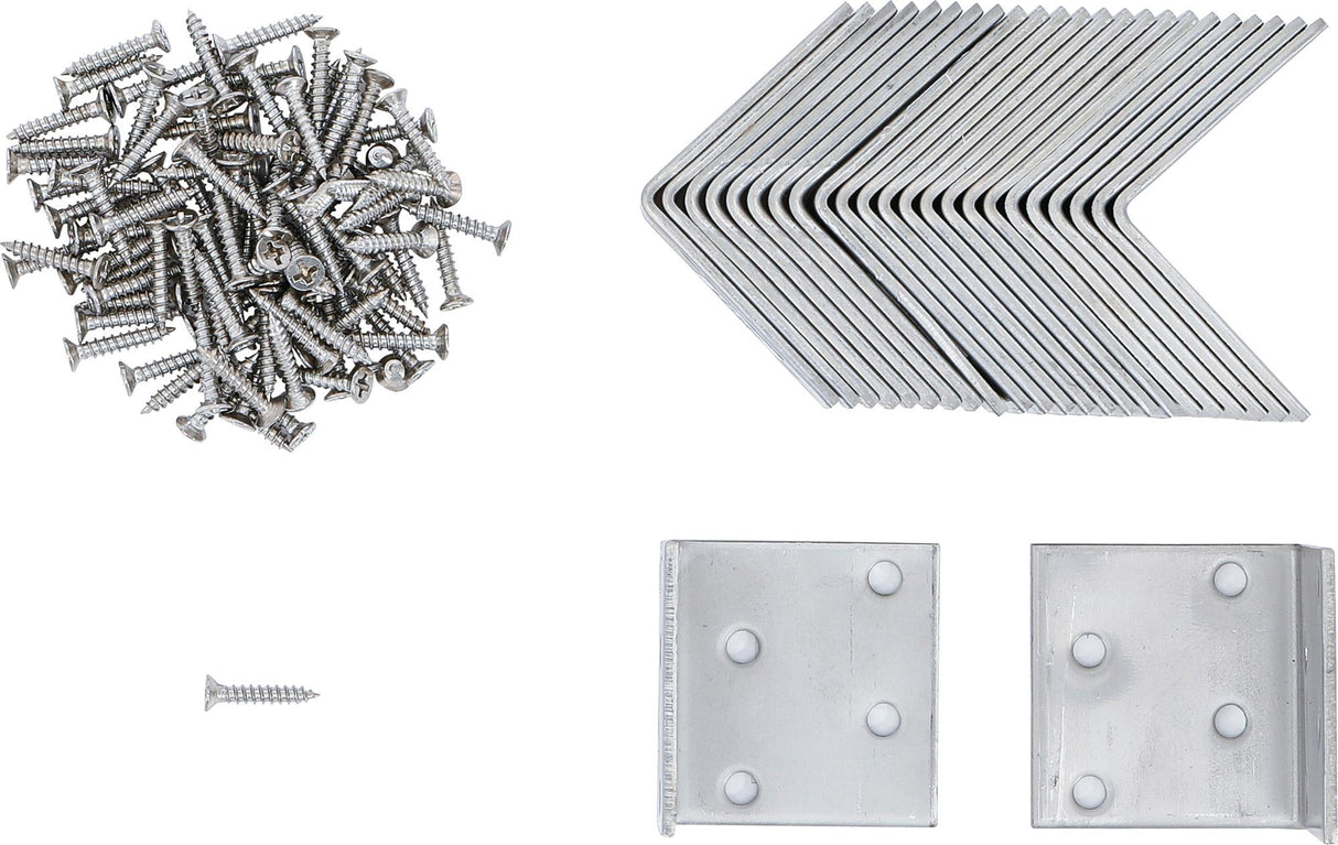ANGLE JOINT | STAINLESS STEEL | 40 X 40 X 40 MM | ECONOMY PACK | 25 PCS. (80333)