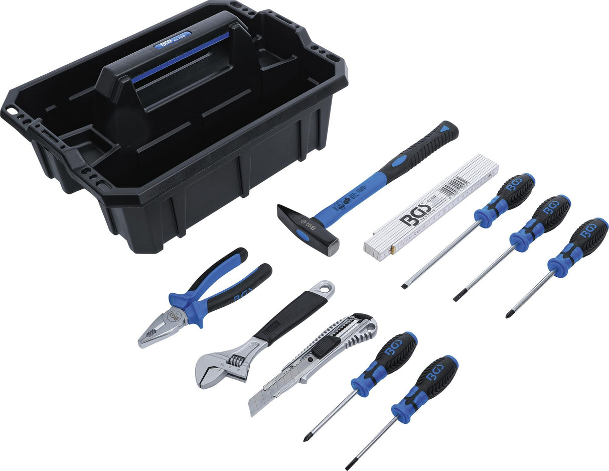 TOOL CARRYING CASE | REINFORCED PLASTIC | INCL. TOOL ASSORTMENT | 11 PCS. (70225)