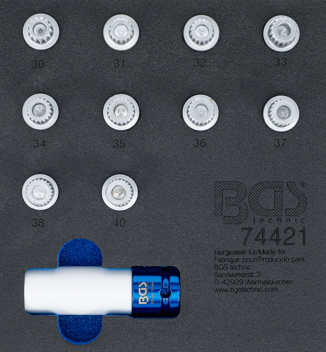 TOOL TRAY 1/6: RIM LOCK SOCKET SET FOR BMW | 11 PCS. (74421B)