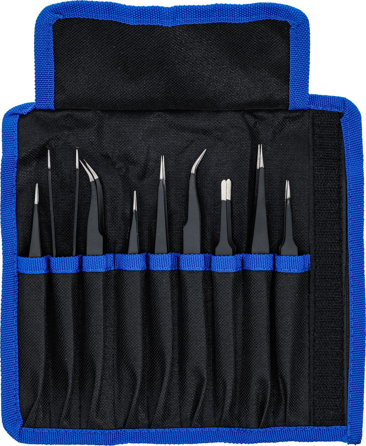 STAINLESS STEEL TWEEZERS SET | 9 PCS. (74413)