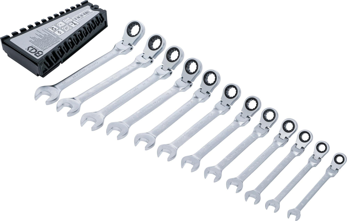 RATCHET COMBINATION WRENCH SET | ADJUSTABLE | 8 - 19 MM | 12 PCS. (6546)