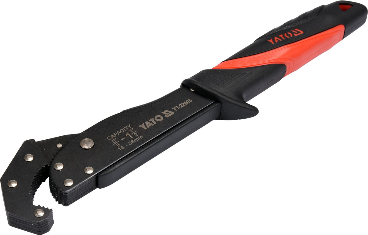 AUTO ADJUSTABLE PIPE WRENCH 16-38MM (YT-22005)