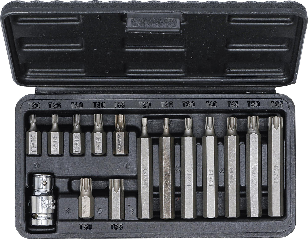BIT SET | 10 MM (3/8") DRIVE | T-STAR (FOR TORX) | 15 PCS. (5040)