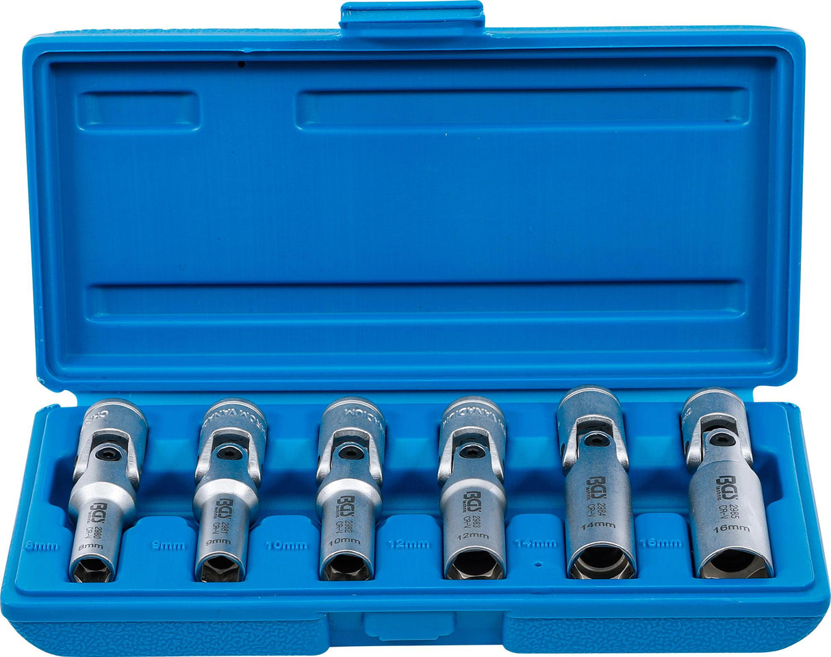 UNIVERSAL JOINT GLOW PLUG SET, HEXAGON | 10 MM (3/8") DRIVE | 8-16 MM | 6 PCS. (2990)